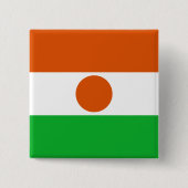 Niger Flag Vierkante Button 5,1 Cm (Voorkant)
