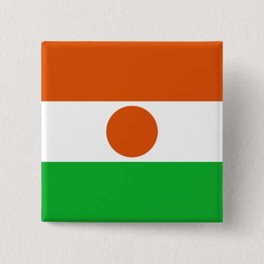 Niger Flag Vierkante Button 5,1 Cm (Voorkant)