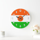Niger Flag Wall Clock – Patriotic Home & Office De Grote Klok (Huis)