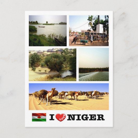 Niger - Golfvlag - Briefkaart (Voorkant)