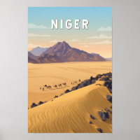 Niger Illustratie Reis Kunst Vintage