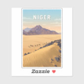 Niger Illustratie Reis Kunst Vintage Sticker (Vel)