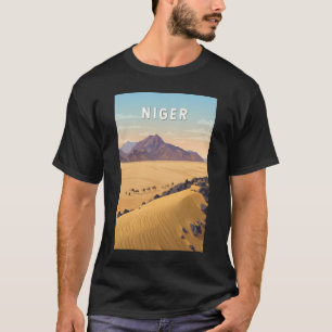 Niger Illustratie Reis Kunst Vintage T-shirt