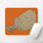 Niger Map Mousepad Muismat (Met muis)