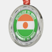 Niger Round Emblem Metalen Ornament (Links)