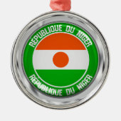 Niger Round Emblem Metalen Ornament (Voorkant)