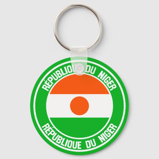 Niger Round Emblem Sleutelhanger (Voorkant)
