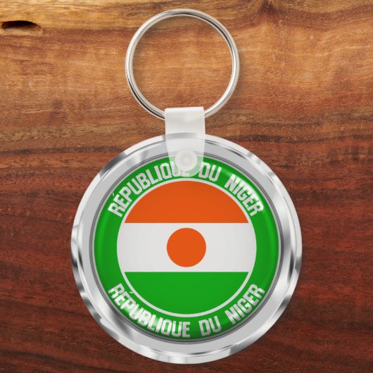Niger Round Emblem Sleutelhanger (Voorkant)
