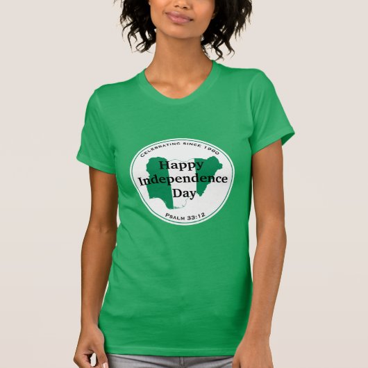 Niger viert onafhankelijkheid Nigeriaanse vlag T-shirt (Voorkant)