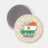 Niger Vlag Kaart 2.0 Magneet (Voorkant / Achterkant)