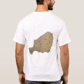 Niger Vlag + Kaart + Tekst T-shirt (Achterkant)