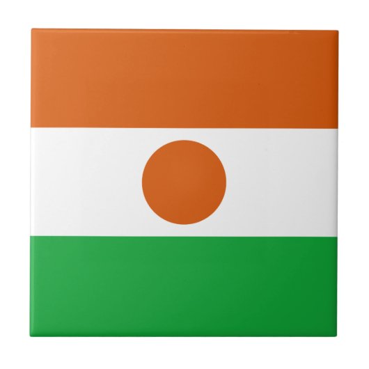 Niger Vlag Keramische Tegel Tegeltje (Voorkant)