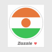 Niger Vlag Ronde Sticker (Vel)