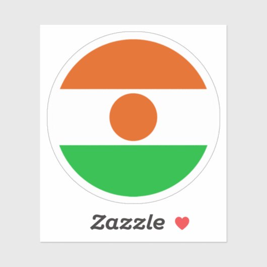 Niger Vlag Ronde Sticker (Vel)