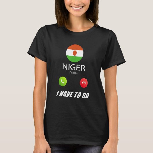 Niger vlag Souvenir Niger roept op T-shirt (Voorkant)
