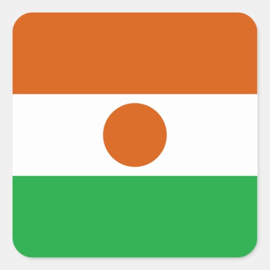 Niger-vlagsticker Vierkante Sticker (Voorkant)