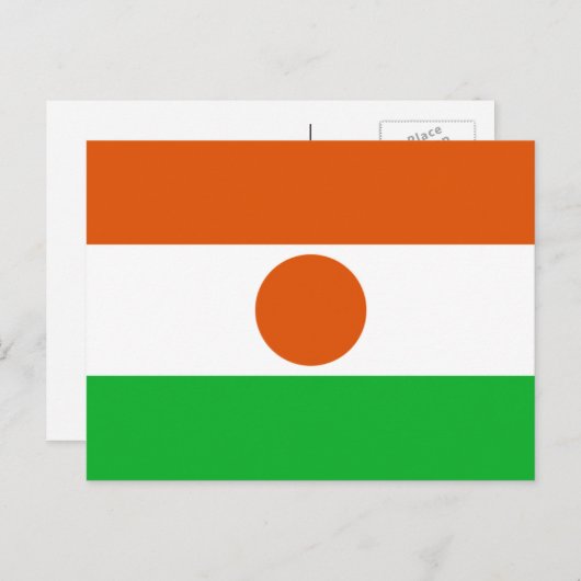 Nigerese vlag, vlag van Niger Briefkaart (Voorkant / Achterkant)