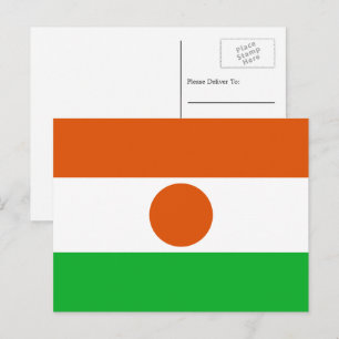 Nigerese vlag, vlag van Niger Briefkaart