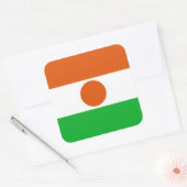 Nigerese vlag, vlag van Niger Vierkante Sticker (Envelop)