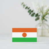 Nigerese vlag, vlag van Niger Visitekaartje (Staand voorkant)