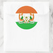 Nigerese vlag & wapen, vlag van Niger Ronde Sticker (Tas)