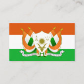 Nigerese vlag & wapen, vlag van Niger Visitekaartje (Voorkant)