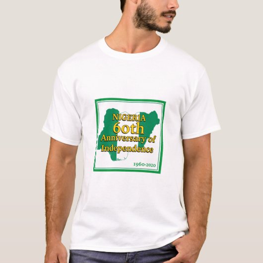 NIGERIA 60e JUBILEUM | Nigeriaanse vlag T-shirt (Voorkant)