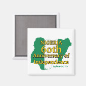 NIGERIA 60e Jubileum Onafhankelijkheid | Nigeriaan Magneet (Voorkant / Achterkant)