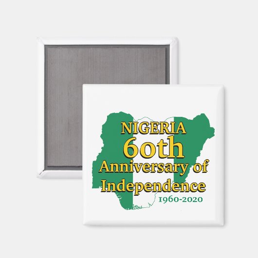 NIGERIA 60e Jubileum Onafhankelijkheid | Nigeriaan Magneet (Voorkant / Achterkant)