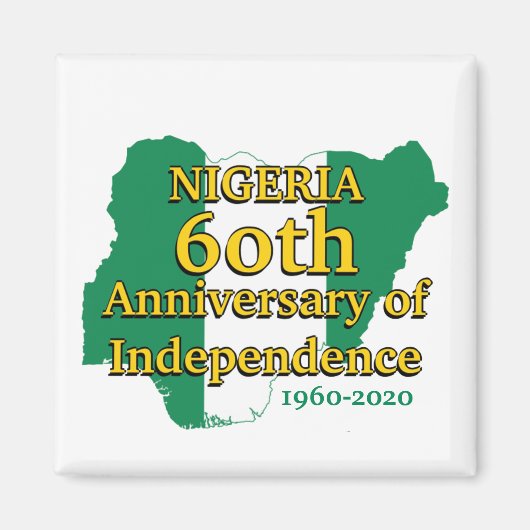 NIGERIA 60e Jubileum Onafhankelijkheid | Nigeriaan Magneet (Voorkant)