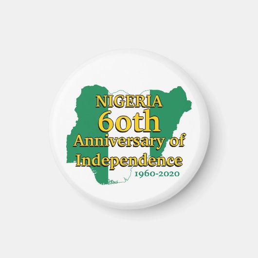 NIGERIA 60e Jubileum Onafhankelijkheid | Nigeriaan Magneet (Voorkant)