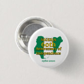 NIGERIA 60e Jubileum Onafhankelijkheid Ronde Button 3,2 Cm (Voorkant /achterkant)