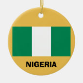 Nigeria - Aangepaste kerstversiering voor porselei Keramisch Ornament (Voorkant)