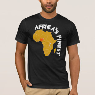 Nigeria, Afrikaanse kaartontwerp T-shirt