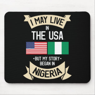 Nigeria Amerikaanse Vlag Usa Nigeriaanse Wortels C Muismat