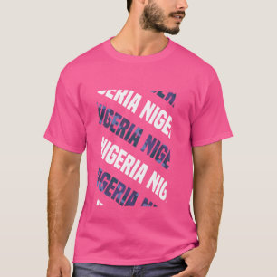 Nigeria Camo Patroon Paarse Camouflage T-shirt