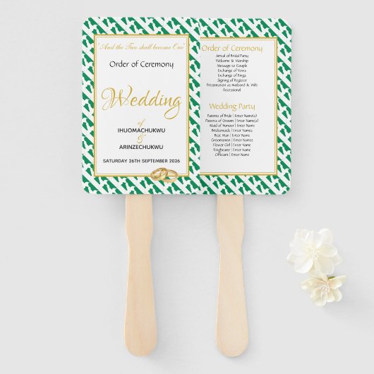 NIGERIA - Christelijk programma voor aangepaste br Handwaaier (Voorkant en achterkant)