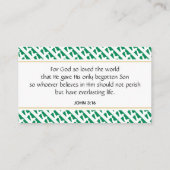 NIGERIA Christelijke Schrift Johannes 3:16 Visitekaartje (Achterkant)