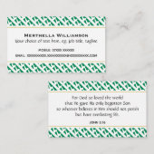 NIGERIA Christelijke Schrift Johannes 3:16 Visitekaartje (Voorkant / Achterkant)