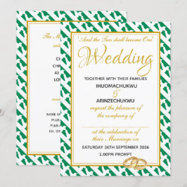 NIGERIA Christelijke Schrift Naija Wedding Kaart