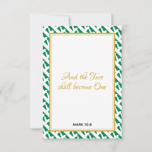 NIGERIA Christelijke Schrift Naija Wedding RSVP Kaartje (Achterkant)
