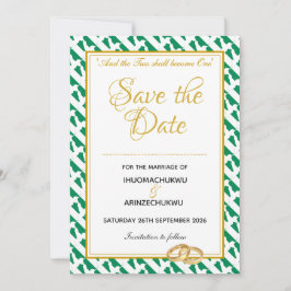 NIGERIA Christelijke Schrift Naija Wedding Save The Date