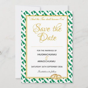 NIGERIA Christelijke Schrift Naija Wedding Save The Date