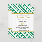 NIGERIA Christelijke trouwerij Save The Date (Voorkant / Achterkant)