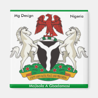 Nigeria_coa, Nigeria West-Afrika,... - Gepersonali Magneet