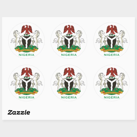 nigeria - crest ronde Sticker (Vel)