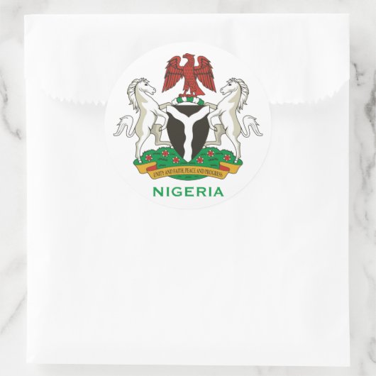 nigeria - crest ronde Sticker (Tas)
