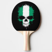 Nigeria Drijvende Splatter Skull Tafeltennisbatje (Achterkant)