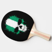 Nigeria Drijvende Splatter Skull Tafeltennisbatje (Zijkant)