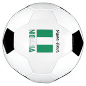 Nigeria en Nigeriaanse vlag met Jouw naam Voetbal (Gedraaid)